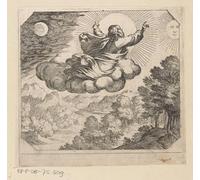 ZHAOSHAN Vintage Pictures Printed Graffiti Print God Creates the Sun Moon and Stars by Antonio Tempesta Portrait Canvas Image for Home Decor 60x90cm