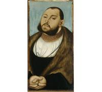 ZHAOSHAN Vintage Pictures Printed Graffiti Print John Frederick I Elector of Saxony by Lucas the Elder Cranach Portrait Canvas Image for Home Decor 60x90cm