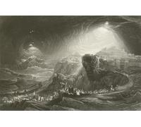 ZHAOSHAN Vintage Pictures Printed Graffiti Print Joshua summoning the Sun to stand still by John Martins Portrait Canvas Image for Home Decor 60x90cm