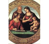 ZHAOSHAN Vintage Pictures Printed Graffiti Print Lady and Child with St and Another Saint by Luca Signorelli Portrait Canvas Image for Home Decor 60x90cm
