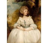 ZHAOSHAN Vintage Pictures Printed Graffiti Print Lady Lemon Mid to Late by George Romney Portrait Canvas Image for Home Decor 60x90cm