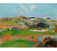 ZHAOSHAN Vintage Pictures Printed Graffiti Print Landscape At Le Pouldu by Paul Gauguin Portrait Canvas Image for Home Decor 60x90cm