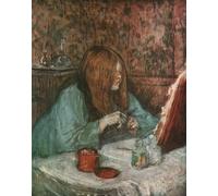 ZHAOSHAN Vintage Pictures Printed Graffiti Print Madame Poupoule At Her Toilet by Henri De Toulouse Lautrec Portrait Canvas Image for Home Decor 60x90cm