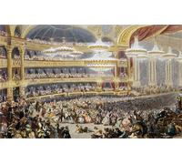 ZHAOSHAN Vintage Pictures Printed Graffiti Print Masked Ball At the Paris Opera in the by Eugene Louis Lami Portrait Canvas Image for Home Decor 60x90cm