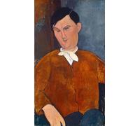 ZHAOSHAN Vintage Pictures Printed Graffiti Print Monsieur Deleu by Amedeo Modigliani Portrait Canvas Image for Home Decor 60x90cm
