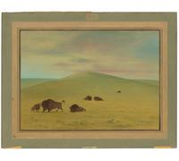 ZHAOSHAN Vintage Pictures Printed Graffiti Print Pasturage Prairies of the Platte by George Catlin Portrait Canvas Image for Home Decor 60x90cm