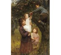 ZHAOSHAN Vintage Pictures Printed Graffiti Print Picking Arthur John Elsley Portrait Canvas Image for Home Decor 60x90cm