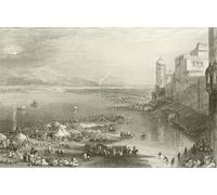 ZHAOSHAN Vintage Pictures Printed Graffiti Print Pilgrims At the Sacred Fair of Hurdwar by Mallord William Turner Portrait Canvas Image for Home Decor 60x90cm