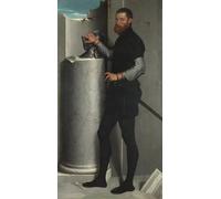 ZHAOSHAN Vintage Pictures Printed Graffiti Print Portrait of a Gentleman by Battista Moroni Portrait Canvas Image for Home Decor 60x90cm