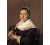 ZHAOSHAN Vintage Pictures Printed Graffiti Print Portrait of a Seated Woman Frans Hals Portrait Canvas Image for Home Decor 60x90cm