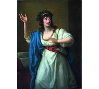 ZHAOSHAN Vintage Pictures Printed Graffiti Print Portrait of the Impromptu Virtuoso Teresa Bandettini Landucci of Lucca by Angelica Kauffmann Portrait Canvas Image for Home Decor 60x90cm
