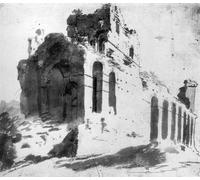 ZHAOSHAN Vintage Pictures Printed Graffiti Print Ruins of the City Walls by Bartholomeus Breenbergh Portrait Canvas Image for Home Decor 60x90cm