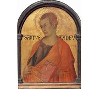 ZHAOSHAN Vintage Pictures Printed Graffiti Print Saint Judas Thaddeus by Simone Maritini Portrait Canvas Image for Home Decor 60x90cm