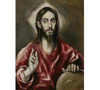 ZHAOSHAN Vintage Pictures Printed Graffiti Print Salvator Mundi Saviour of the World by El Greco Portrait Canvas Image for Home Decor 60x90cm