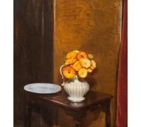 ZHAOSHAN Vintage Pictures Printed Graffiti Print Still Life with Marigolds William Portrait Canvas Image for Home Decor 60x90cm