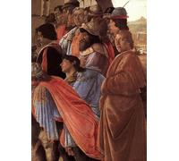 ZHAOSHAN Vintage Pictures Printed Graffiti Print The adoration of the magi by Sandro Botticelli Portrait Canvas Image for Home Decor 60x90cm