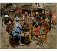 ZHAOSHAN Vintage Pictures Printed Graffiti Print the Ameya by Robert Frederick Blum Portrait Canvas Image for Home Decor 60x90cm