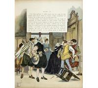 ZHAOSHAN Vintage Pictures Printed Graffiti Print the Attack of Jean Chatel on December by Hermann Vogel Portrait Canvas Image for Home Decor 60x90cm