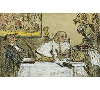 ZHAOSHAN Vintage Pictures Printed Graffiti Print the Deadly Sins Capital Fisheries by Famous Artist Portrait Canvas Image for Home Decor 60x90cm