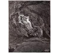 ZHAOSHAN Vintage Pictures Printed Graffiti Print the Divine Comedy by Gustave Dore Portrait Canvas Image for Home Decor 60x90cm