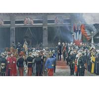 ZHAOSHAN Vintage Pictures Printed Graffiti Print the Funeral of Louis Pasteur Th Octoberby Jean Baptiste Edouard Detaille Portrait Canvas Image for Home Decor 60x90cm