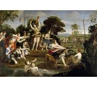 ZHAOSHAN Vintage Pictures Printed Graffiti Print the Hunt of by Domenichino Portrait Canvas Image for Home Decor 60x90cm