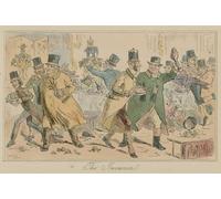 ZHAOSHAN Vintage Pictures Printed Graffiti Print the Invasion by Hablot Knight Browne Portrait Canvas Image for Home Decor 60x90cm