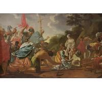 ZHAOSHAN Vintage Pictures Printed Graffiti Print the Invention of the True Cross by Simon Vouet Portrait Canvas Image for Home Decor 60x90cm
