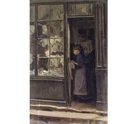 ZHAOSHAN Vintage Pictures Printed Graffiti Print the Laundry Shop by Walter Richard Sickert Portrait Canvas Image for Home Decor 60x90cm