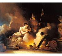 ZHAOSHAN Vintage Pictures Printed Graffiti Print the Magician by Alexandre Evariste Portrait Canvas Image for Home Decor 60x90cm