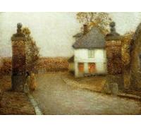 ZHAOSHAN Vintage Pictures Printed Graffiti Print the Pillars by Henri Eugene Augustin Le Sidaner Portrait Canvas Image for Home Decor 60x90cm