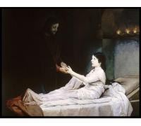 ZHAOSHAN Vintage Pictures Printed Graffiti Print the Raising of the Daughter of Jairus by Gabriel Cornelius Ritter Von Max Portrait Canvas Image for Home Decor 60x90cm