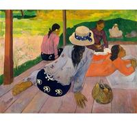 ZHAOSHAN Vintage Pictures Printed Graffiti Print the Siesta by Paul Gauguin Portrait Canvas Image for Home Decor 60x90cm