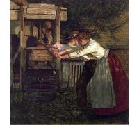 ZHAOSHAN Vintage Pictures Printed Graffiti Print the Sussex Cider Press by Henry Herbert La Thangue Portrait Canvas Image for Home Decor 60x90cm