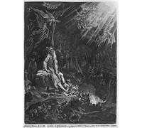 ZHAOSHAN Vintage Pictures Printed Graffiti Print the Wandering Jew and the Last Judgement Engraved by Felix Jean Gauchard by Gustave Dore Portrait Canvas Image for Home Decor 60x90cm