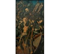 ZHAOSHAN Vintage Pictures Printed Graffiti Print Theft of the Sampo by Akseli Valdemar Gallen Kallela Portrait Canvas Image for Home Decor 60x90cm