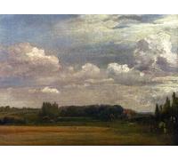 ZHAOSHAN Vintage Pictures Printed Graffiti Print View Towards the Rectory by John Constable Portrait Canvas Image for Home Decor 60x90cm