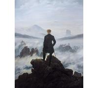 ZHAOSHAN Vintage Pictures Printed Graffiti Print Wanderer Above the Sea of Fog Caspar David Friedrich Portrait Canvas Image for Home Decor 60x90cm