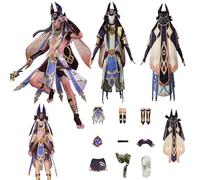 ZHAOSJ Game Genshin Impact Cosplay Costumes Role Cyno Cosplay Uniform Outfits with Wig Hat Full Set Halloween Carnival Party Fancy Dress Up