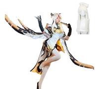 ZHAOSJ Genshin Impact Cosplay Ningguang Costume Game Character Outfit with Wig Halloween Dress Up Uniform Suit for Women