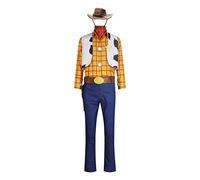 ZHAOSJ Men's Woody Costume Woody Costume Adult Classic Kit Cosplay Cowboy Sheriff Halloween Uniform Fancy Dress for Adult