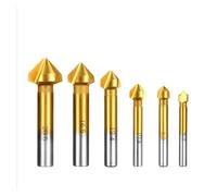 ZHaotn 3 Flute Countersink Drill Bit Set High Speed Steel 90 Degree Chamfer Cutter Wood Metal Hole Countersunk Chamfering Woodworking Tool