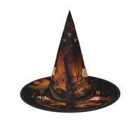 ZHAOUR 1 PC Halloween Hat â€“ American Flag with Cowboy Boots Print Witches Decor Party, Cosplay Role Play, Carnival, Dress up Masquerade Supplies