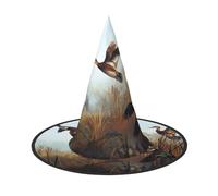 ZHAOUR 1 PC Halloween Hat – Hunting Flying Wild Print Witches Decor Party, Cosplay Role Play, Carnival, Dress up Masquerade Supplies
