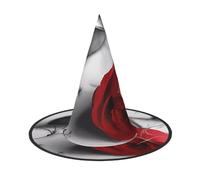 ZHAOUR 1 PC Halloween Hat â€“ Rote Rose1 (1) Print Witches Decor Party, Cosplay Role Play, Carnival, Dress up Masquerade Supplies