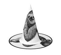 ZHAOUR 1 PC Halloween Hat â€“ Sloth Print Witches Decor Party, Cosplay Role Play, Carnival, Dress up Masquerade Supplies