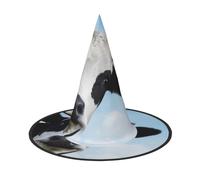 ZHAOUR 1 PC Halloween Hat - Cow Patterns Print Witches Decor Party, Cosplay Role Play, Carnival, Dress up Masquerade Supplies