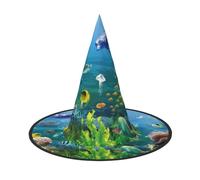 ZHAOUR 2 PCS Halloween Hat â€“ Sea World Print Witches Decor Party, Cosplay Role Play, Carnival, Dress up Masquerade Supplies