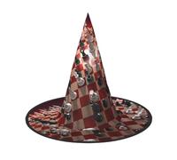 ZHAOUR 2 PCS Halloween Hat - International chess Print Witches Decor Party, Cosplay Role Play, Carnival, Dress up Masquerade Supplies