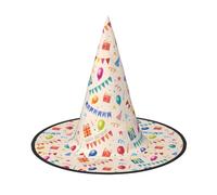 ZHAOUR 3 PCS Halloween Hat â€“ Happy birthday to you Print Witches Decor Party, Cosplay Role Play, Carnival, Dress up Masquerade Supplies